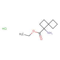 Chemical structure of ethyl 1-aminospiro[3.3]heptane-1-carboxylate hydrochloride - CSSB20963516752