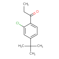 Chemical structure of 1-(4-tert-butyl-2-chlorophenyl)propan-1-one - CSSB21103686968