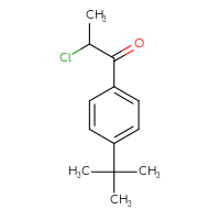 Chemical structure of 1-(4-tert-butylphenyl)-2-chloropropan-1-one - CSSB00000184177