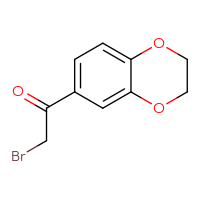 Chemical structure of 2-bromo-1-(2,3-dihydro-1,4-benzodioxin-6-yl)ethan-1-one - CSSB00000185173