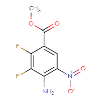 Chemical structure of methyl 4-amino-2,3-difluoro-5-nitrobenzoate - CSSB00010164020