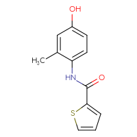 Chemical structure of N-(4-hydroxy-2-methylphenyl)thiophene-2-carboxamide - CSSB00005872129