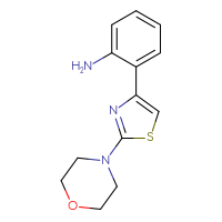 Chemical structure of 2-[2-(morpholin-4-yl)-1,3-thiazol-4-yl]aniline - CSSB00000403217