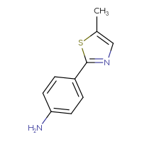 Chemical structure of 4-(5-methyl-1,3-thiazol-2-yl)aniline - CSSB00011720582