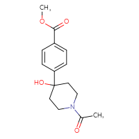 Chemical structure of methyl 4-(1-acetyl-4-hydroxypiperidin-4-yl)benzoate - CSSB15193409180