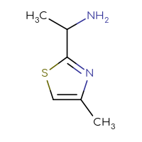 Chemical structure of 1-(4-methyl-1,3-thiazol-2-yl)ethan-1-amine - CSSB00000750842