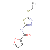 Chemical structure of N-[5-(ethylsulfanyl)-1,3,4-thiadiazol-2-yl]furan-2-carboxamide - CSSB00027847347