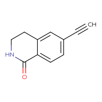 Chemical structure of 6-ethynyl-1,2,3,4-tetrahydroisoquinolin-1-one - CSSB00010272230