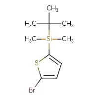 Chemical structure of (5-bromothiophen-2-yl)(tert-butyl)dimethylsilane - CSSB14823710021
