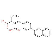 Chemical structure of 4'-(naphthalen-2-yl)-[1,1'-biphenyl]-2,3-dicarboxylic acid - CSSB21531608628