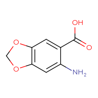 Chemical structure of 6-amino-2H-1,3-benzodioxole-5-carboxylic acid - CSSB00000217037