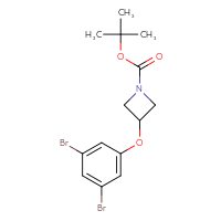 Chemical structure of tert-butyl 3-(3,5-dibromophenoxy)azetidine-1-carboxylate - CSSB03219875899