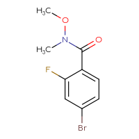 Chemical structure of 4-bromo-2-fluoro-N-methoxy-N-methylbenzamide - CSSB00000215552