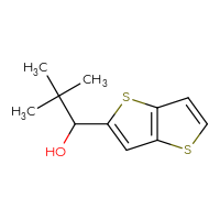 Chemical structure of 2,2-dimethyl-1-{thieno[3,2-b]thiophen-2-yl}propan-1-ol - CSSB00013782509