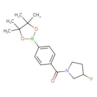 Chemical structure of 3-fluoro-1-[4-(4,4,5,5-tetramethyl-1,3,2-dioxaborolan-2-yl)benzoyl]pyrrolidine - CSSB02522296912