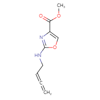 Chemical structure of methyl 2-[(buta-2,3-dien-1-yl)amino]-1,3-oxazole-4-carboxylate - CSSB21495898083