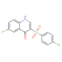 Chemical structure of 3-(4-chlorobenzenesulfonyl)-6-fluoro-1,4-dihydroquinolin-4-one - CSSB00025685021