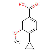 Chemical structure of 4-cyclopropyl-3-methoxybenzoic acid - CSSB00010446495