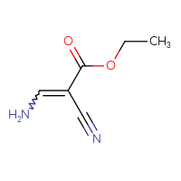 Chemical structure of ethyl 3-amino-2-cyanoprop-2-enoate - CSSB00015383588
