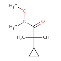 Chemical structure of 2-cyclopropyl-N-methoxy-N,2-dimethylpropanamide - CSSB00016358078