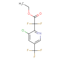 Chemical structure of ethyl 2-[3-chloro-5-(trifluoromethyl)pyridin-2-yl]-2,2-difluoroacetate - CSSB00025737938