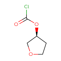 Chemical structure of (3S)-oxolan-3-yl carbonochloridate - CSSB00102882381
