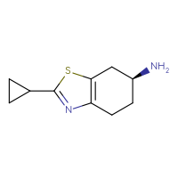Chemical structure of (6S)-2-cyclopropyl-4,5,6,7-tetrahydro-1,3-benzothiazol-6-amine - CSSB09890739888