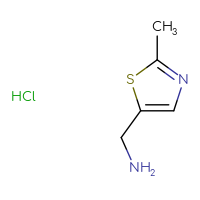Chemical structure of 1-(2-methyl-1,3-thiazol-5-yl)methanamine hydrochloride - CSSB00016995455