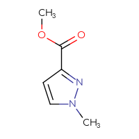 Chemical structure of methyl 1-methyl-1H-pyrazole-3-carboxylate - CSSB00000698609