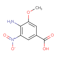 Chemical structure of 4-amino-3-methoxy-5-nitrobenzoic acid - CSSB00010201986