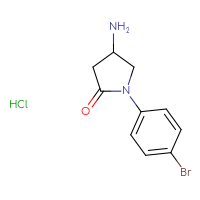 Chemical structure of 4-amino-1-(4-bromophenyl)pyrrolidin-2-one hydrochloride - CSSB14849113727