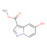 Chemical structure of methyl 5-hydroxypyrazolo[1,5-a]pyridine-3-carboxylate - CSSB00010873288