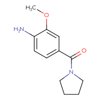 Chemical structure of 2-methoxy-4-(pyrrolidine-1-carbonyl)aniline - CSSB00006560963