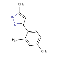 Chemical structure of 3-(2,4-dimethylphenyl)-5-methyl-1H-pyrazole - CSSB00009836381