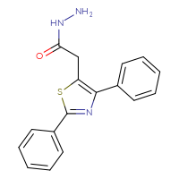 Chemical structure of 2-(2,4-diphenyl-1,3-thiazol-5-yl)acetohydrazide - CSSB00025732078
