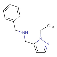 Chemical structure of benzyl[(1-ethyl-1H-pyrazol-5-yl)methyl]amine - CSSB00012349222
