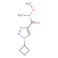 Chemical structure of 1-cyclobutyl-N-methoxy-N-methyl-1H-1,2,3-triazole-4-carboxamide - CSSB01991772732
