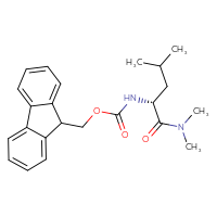 Chemical structure of (9H-fluoren-9-yl)methyl N-[(1R)-1-(dimethylcarbamoyl)-3-methylbutyl]carbamate - CSSB00538996743