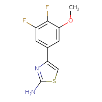 Chemical structure of 4-(3,4-difluoro-5-methoxyphenyl)-1,3-thiazol-2-amine - CSSB06723441246