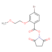 Chemical structure of 2,5-dioxopyrrolidin-1-yl 4-bromo-2-(2-methoxyethoxy)benzoate - CSSB06256038789