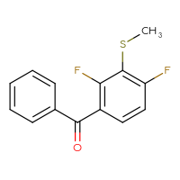 Chemical structure of [2,4-difluoro-3-(methylsulfanyl)phenyl](phenyl)methanone - CSSB21103684978