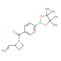 Chemical structure of 2-ethenyl-1-[4-(4,4,5,5-tetramethyl-1,3,2-dioxaborolan-2-yl)benzoyl]azetidine - CSSB06434756891