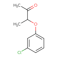 Chemical structure of 3-(3-chlorophenoxy)butan-2-one - CSSB00000150645