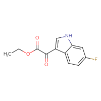 Chemical structure of ethyl 2-(6-fluoro-1H-indol-3-yl)-2-oxoacetate - CSSB00005549868