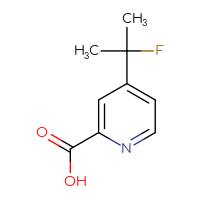 Chemical structure of 4-(2-fluoropropan-2-yl)pyridine-2-carboxylic acid - CSSB00015624238
