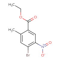 Chemical structure of ethyl 4-bromo-2-methyl-5-nitrobenzoate - CSSB00043405705