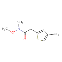 Chemical structure of N-methoxy-N-methyl-2-(4-methylthiophen-2-yl)acetamide - CSSB01148880121
