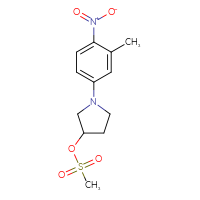 Chemical structure of 1-(3-methyl-4-nitrophenyl)pyrrolidin-3-yl methanesulfonate - CSSB00132307278