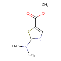 Chemical structure of methyl 2-(dimethylamino)-1,3-thiazole-5-carboxylate - CSSB00012785936
