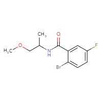 Chemical structure of 2-bromo-5-fluoro-N-(1-methoxypropan-2-yl)benzamide - CSSB00000206341